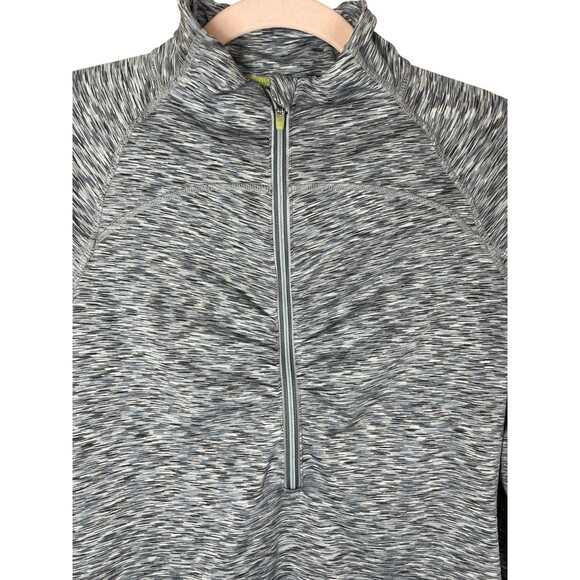 Athleta Mendoza 1/2 Zip Shirt Thumb Holes‎ Space Dye Running Gray Womens Small - Picture 3 of 10